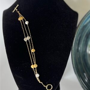 Silpada Gold and Silver Bracelet with Dainty Design